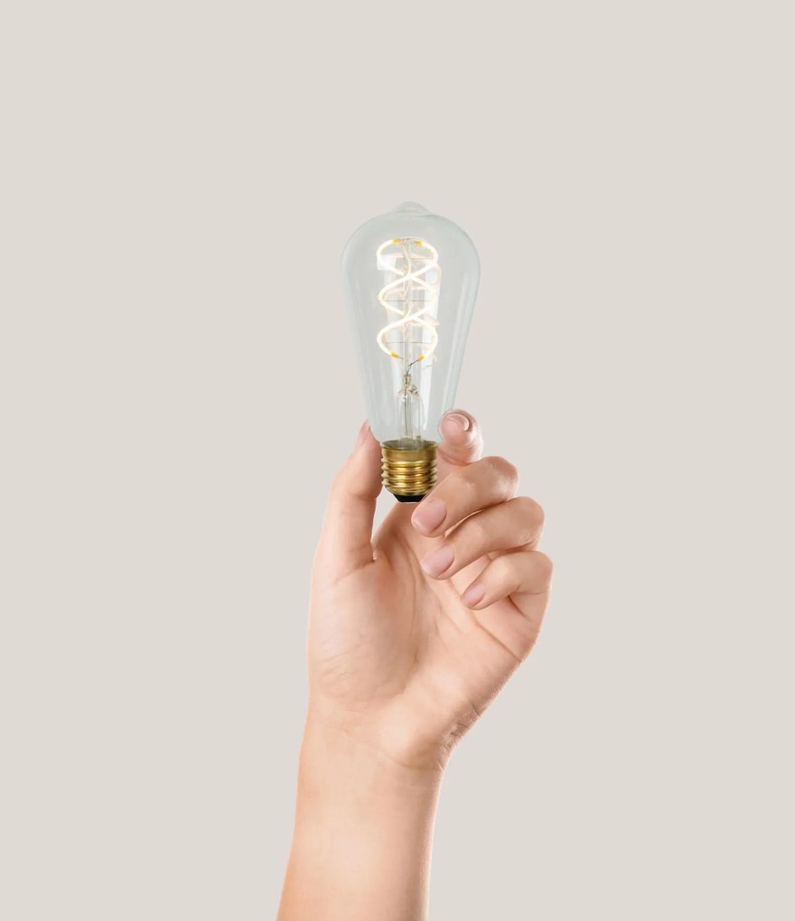 Lucide Bulb dimbare LED lamp 2700K E27 5W 6.4cm transparant