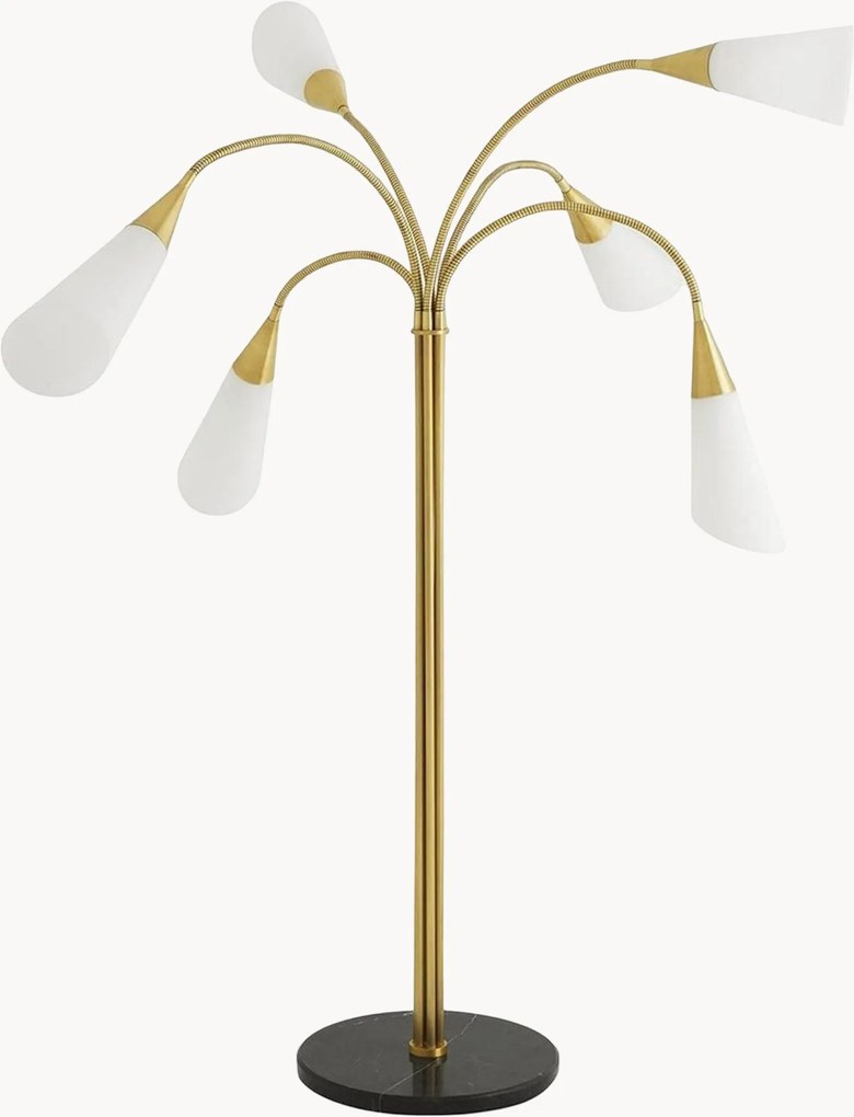 Handgemaakte vloerlamp Gagnon met marmeren voet