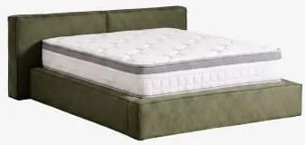 Bed Met Opklapbare Gestoffeerde Boxspring Lunari Stof Leger Groen & 180 X 200 Cm & 180 X 200 Cm - Janice - Sklum