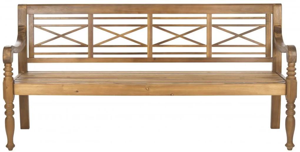 Safavieh Furniture | Tuinbank Senalda lengte 183 cm x breedte 58 cm x hoogte 86,61 cm teak bruin tuinbanken acaciahout outdoor tuinmeubelen