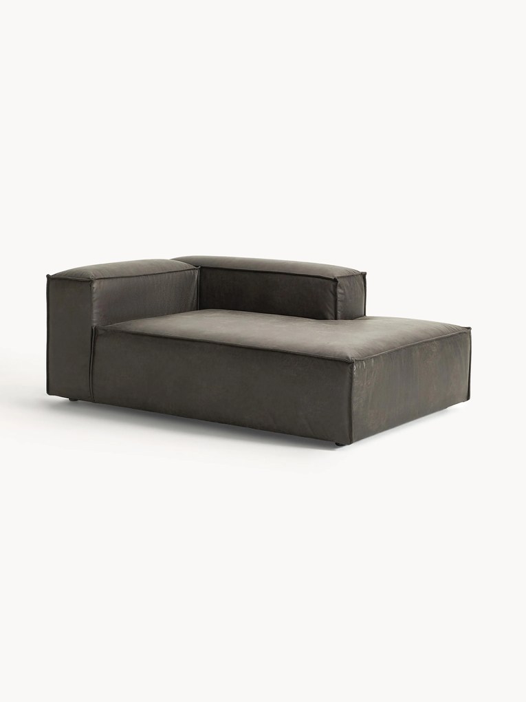 Leren hoek chaise longue module Lennon