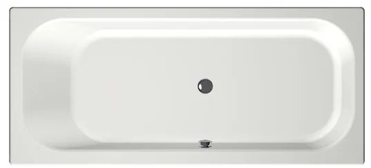 Xenz Aruba Ligbad - 180x80x48 - afvoer Midden - acryl - wit mat 6891-03