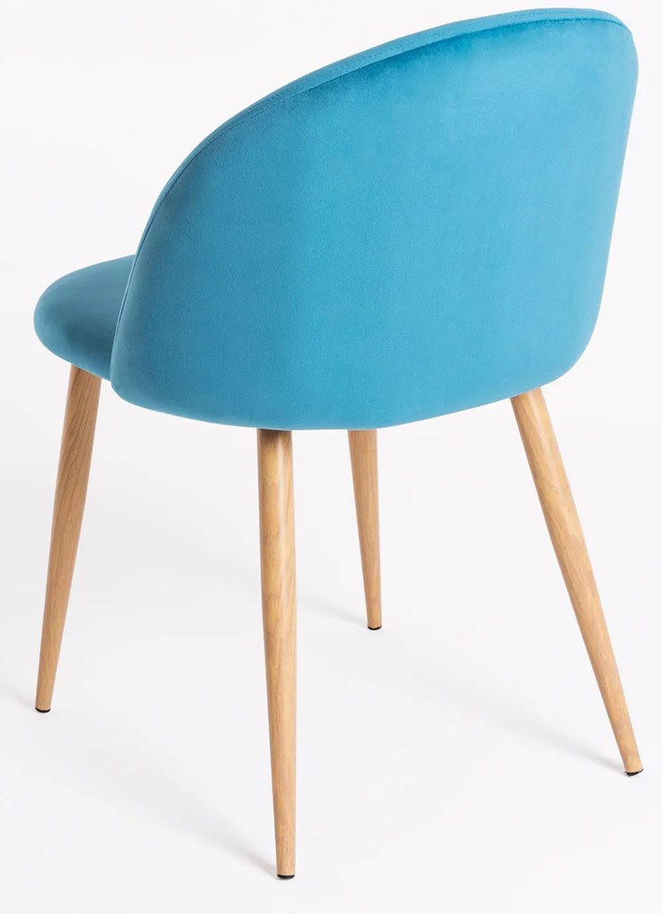 Set 4 fluwelen Vint Stoelen