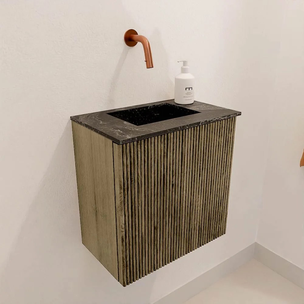 Mondiaz Joya DLux 40cm toiletmeubel dusk met wastafel faye midden zonder kraangat lava