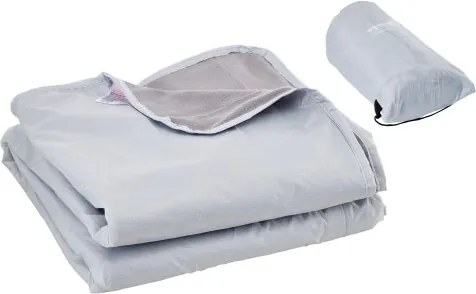 VEVOR Campingdeken 2x1,5m, Reisdeken, Fleecedeken, Stadiondeken, Waterdicht en winddicht, Polyesterfleece, Vlamvertragend, Ideaal voor buiten, Picknicks, Wandelen, Sportevenementen, Reizen, Lichtgrijs