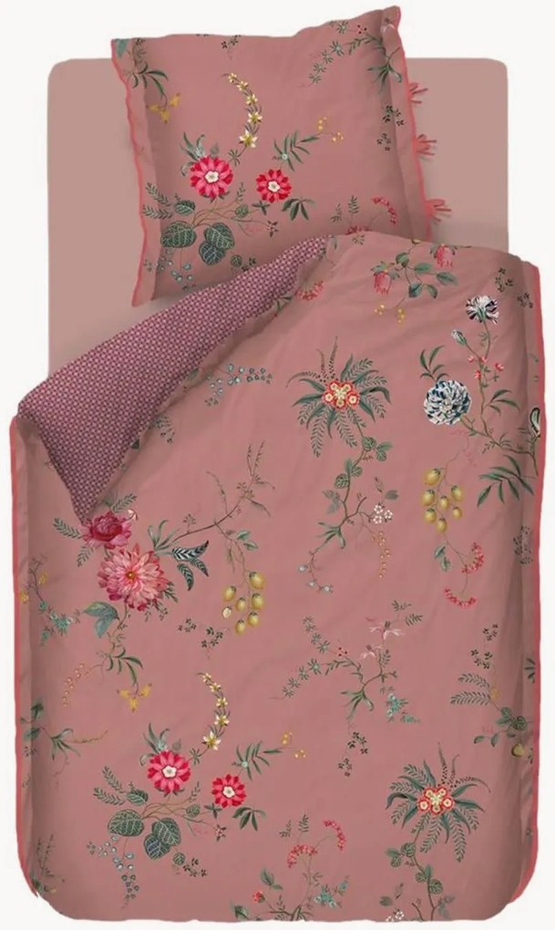 Katoenen dekbedovertrekset Fleur Grandeur