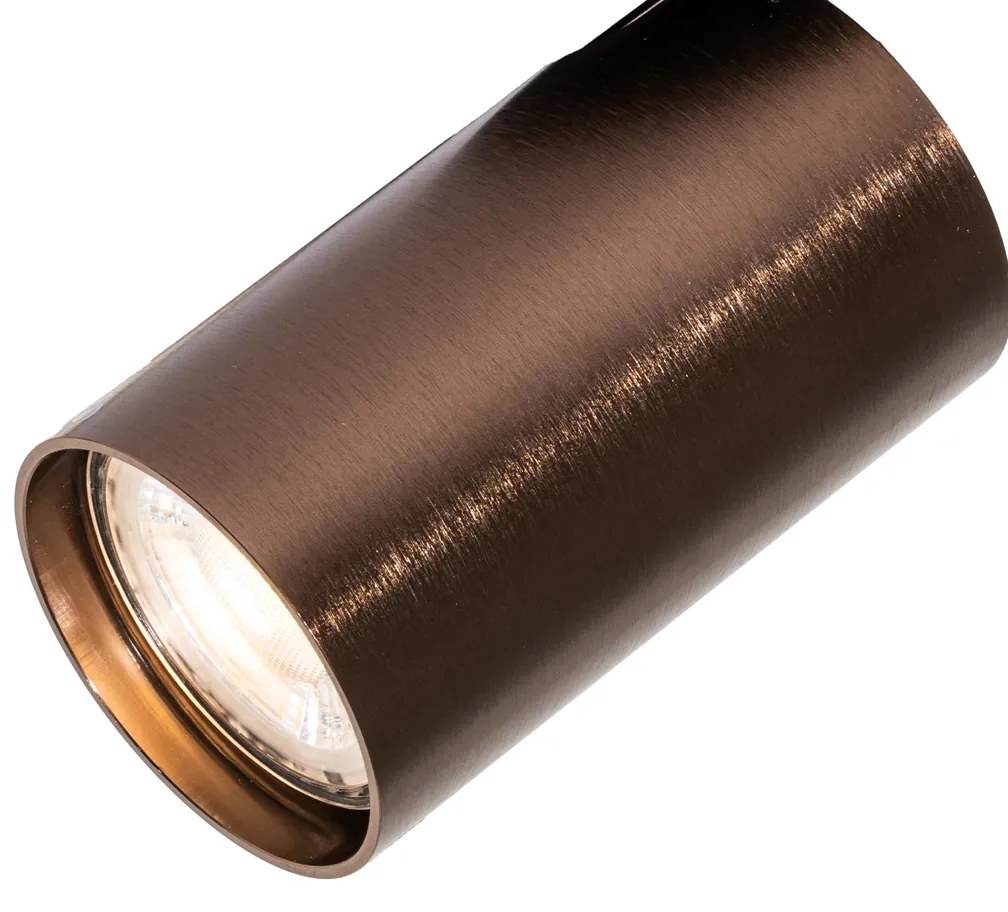Set van 6 Moderne inbouwspots donker brons GU10 50mm - Chels Modern GU10 rond Binnenverlichting Lamp