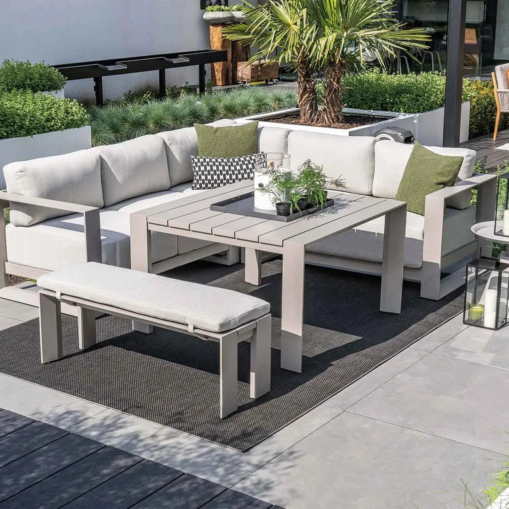 Garden Impressions Malakka lounge dining tafel 111,5x111,5 cm - taupe