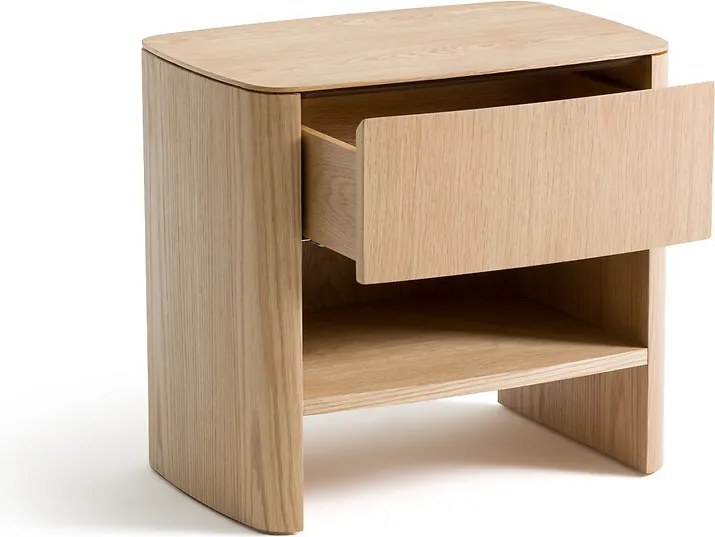 Nachtkastje in noten- of eikenfineer, Wilg