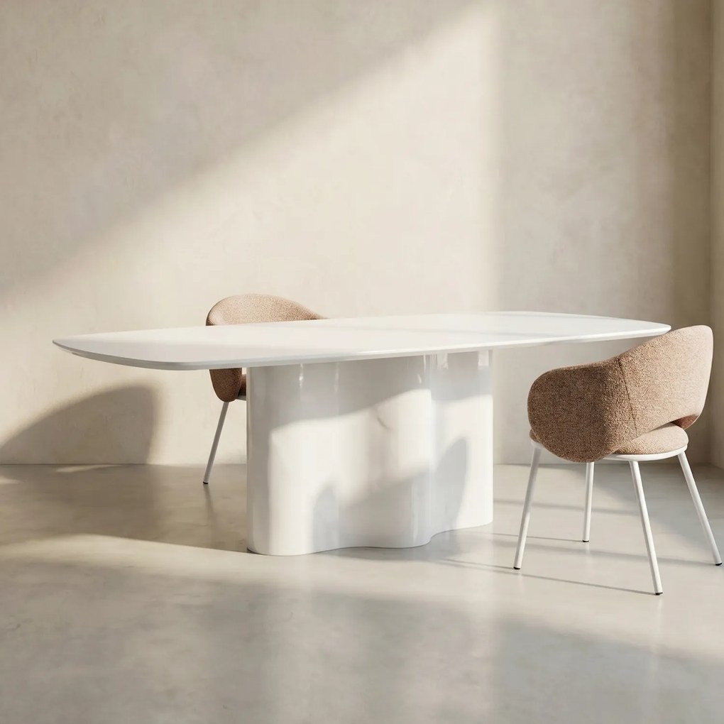 Eettafel Met Afgeronde Hoeken - 220 X 110cm.