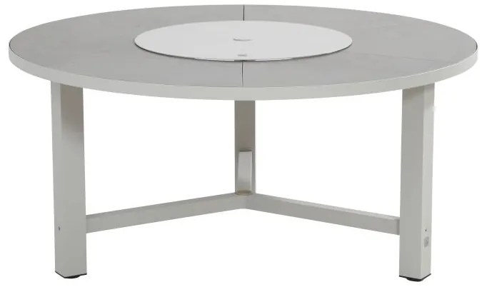 4 Seasons Outdoor | Diva tafel rond, seashell  Tuintafel    Wit weerbestendig