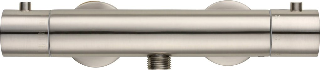 Saqu Essential douche thermostaatkraan 12cm geborsteld staal