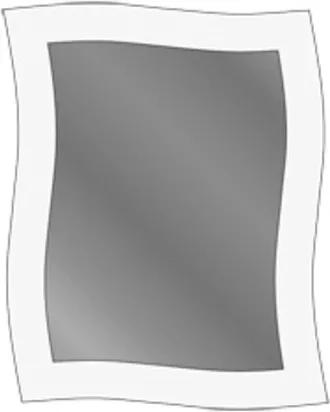 Plieger Art line spiegel 75x60cm met gezandstraald kader bladvorm 4350926