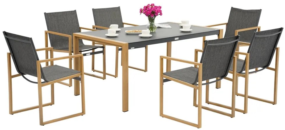 Tuinmeubelset voor 6 personen Lugo Garden Point antraciet