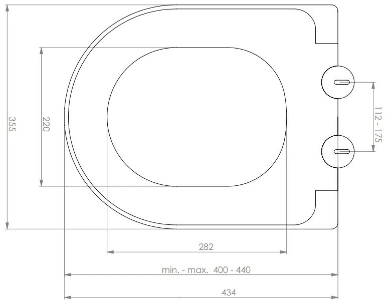 Mueller Filo softclose toiletzitting mat grijs