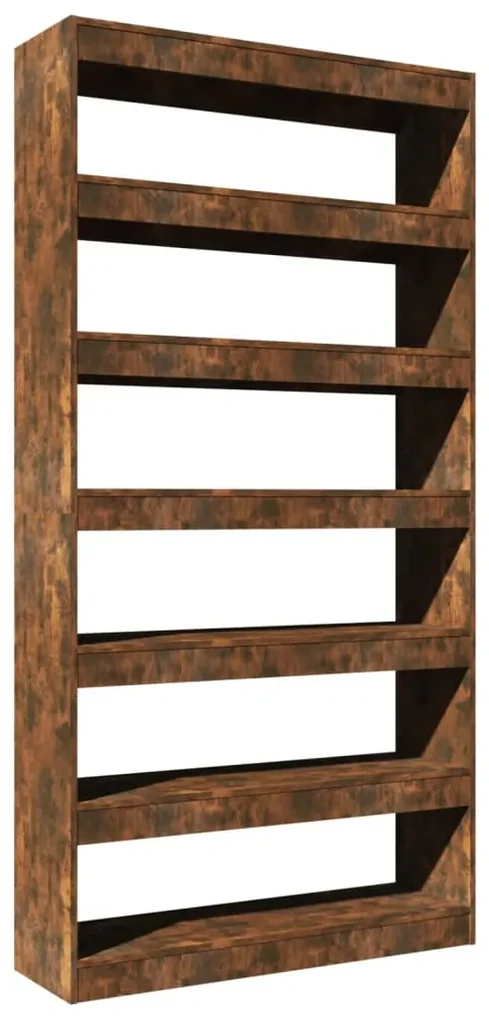 vidaXL Boekenkast/kamerscherm 100x30x198 cm bewerkt hout gerookt eiken