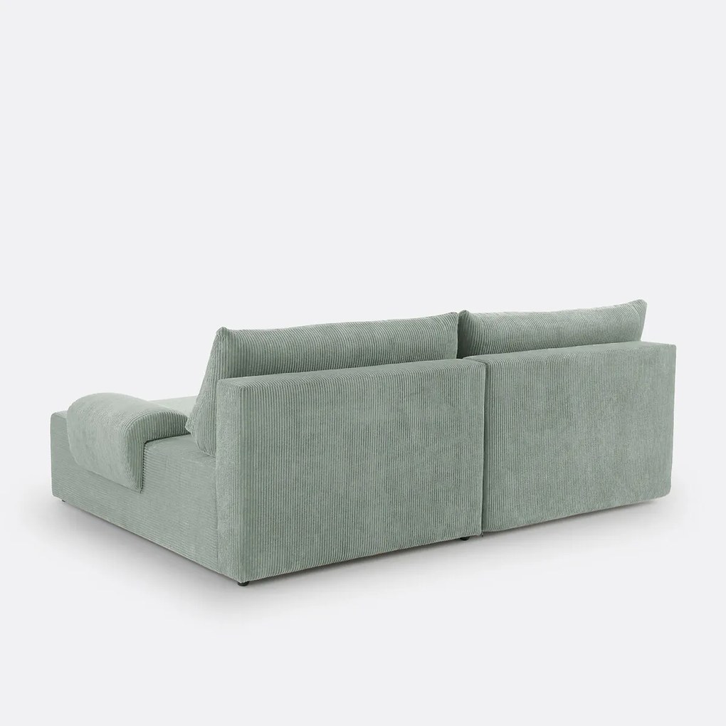 Hoekbank met koffer, ribfluweel, MAONA