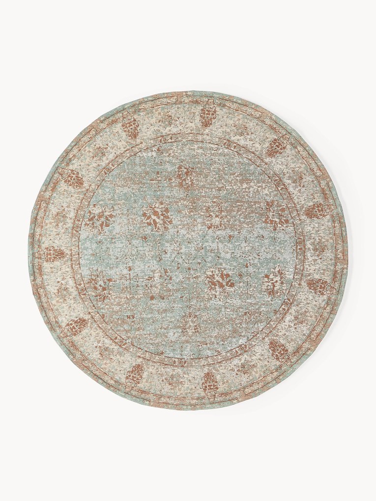Rond handgeweven chenille vloerkleed Rimini