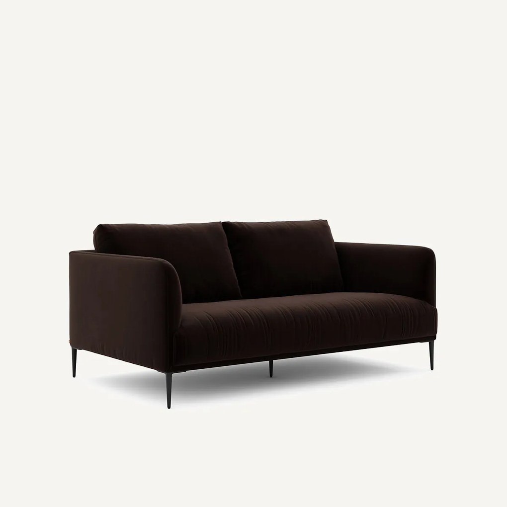 3-zits compacte bank in fluweel, Oscar, ontwerp Emmanuel Gallina