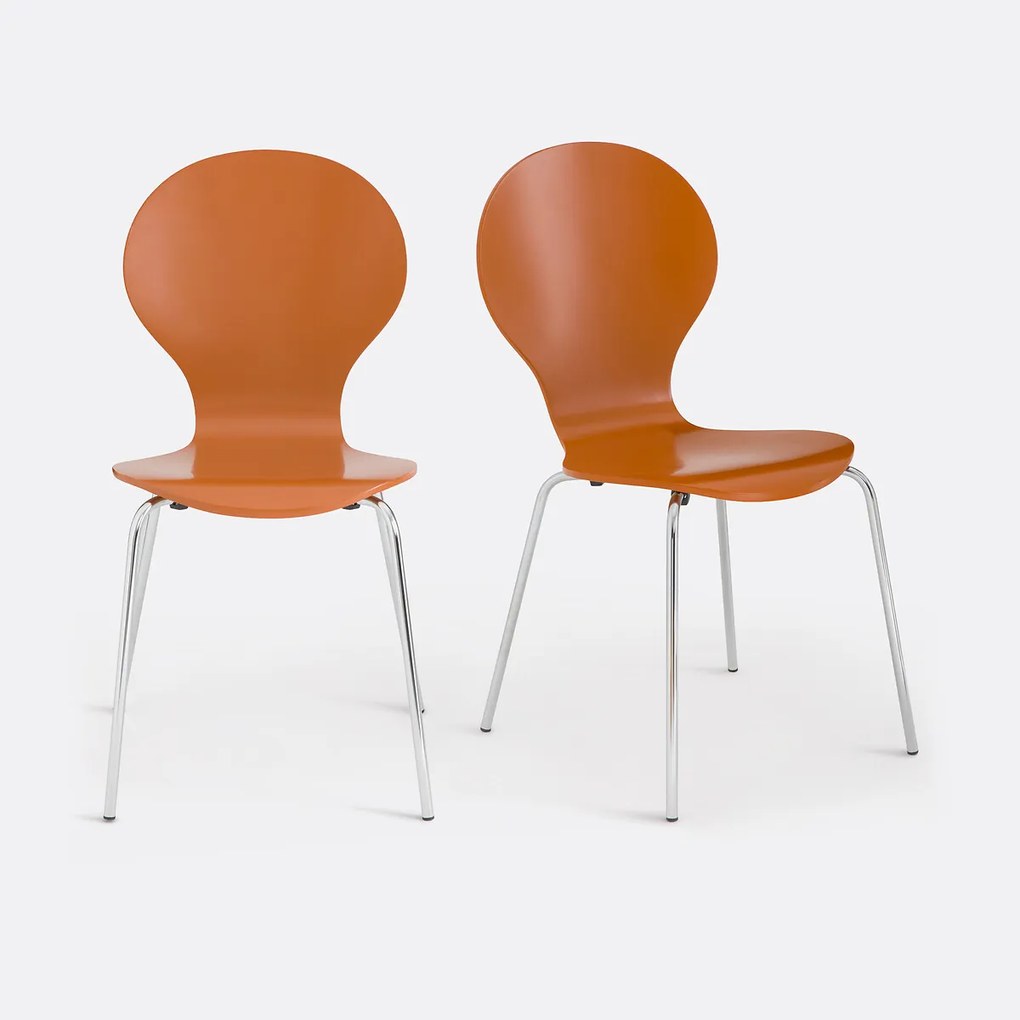 Set van 2 stapelbare stoelen, Lenon