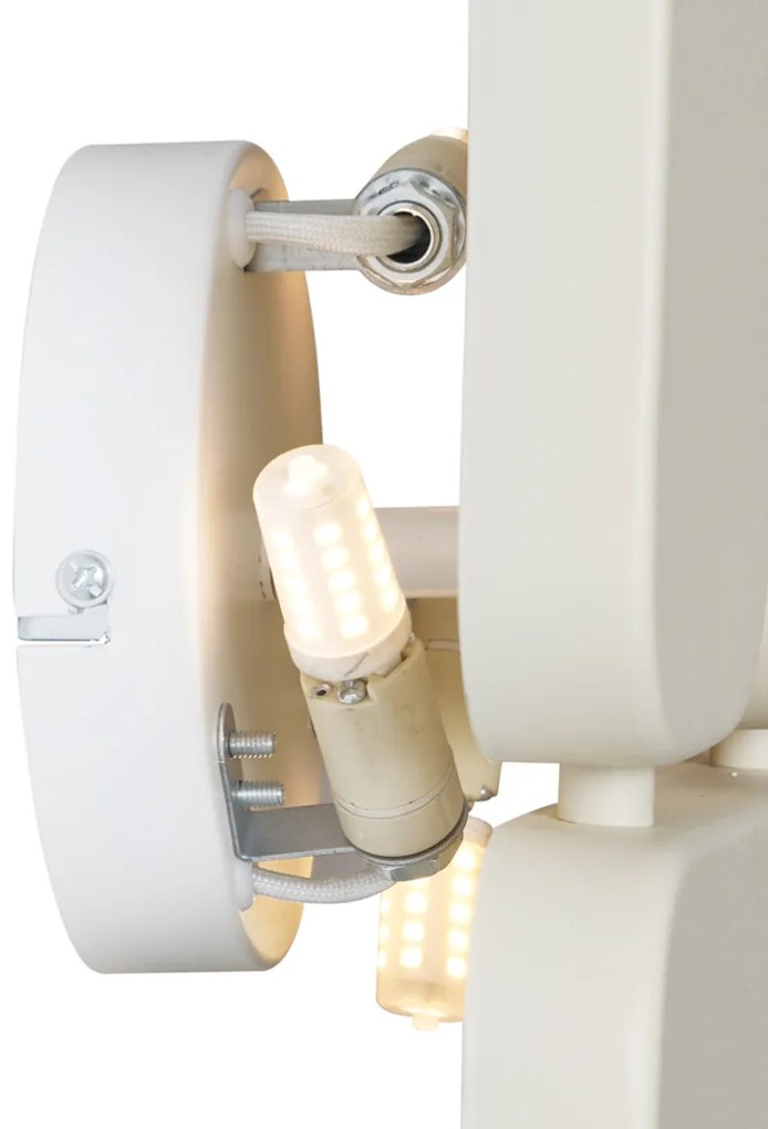 Design wandlamp beige 3-lichts - Planes