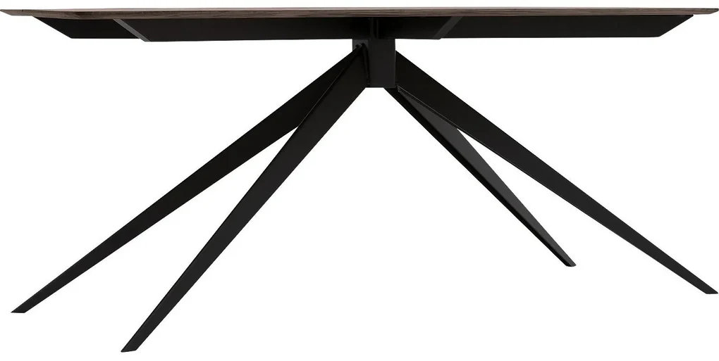 Goossens Excellent Eettafel Floyd, Semi rechthoekig 200 x 100 cm met split