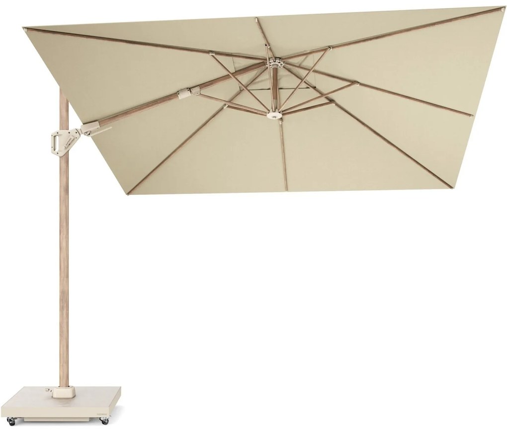 Challenger T2 premium parasol 300x300 cm teak champagne