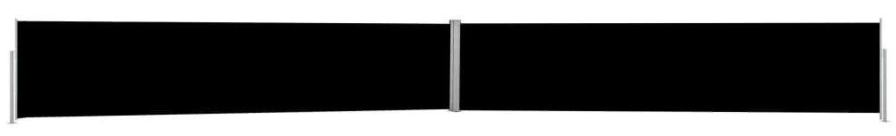 vidaXL Tuinscherm uittrekbaar 140x1200 cm zwart