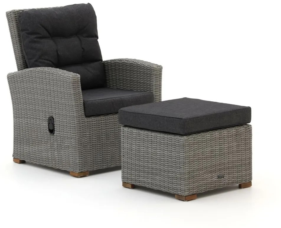 Lounge tuinstoel | Intenso  Mazzano | Wicker (vlechtwerk) | Grijs | Kees Smit Tuinmeubelen