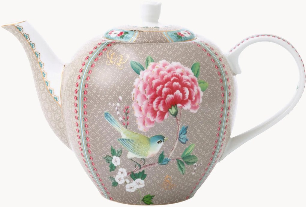 Porseleinen theepot Blushing Birds