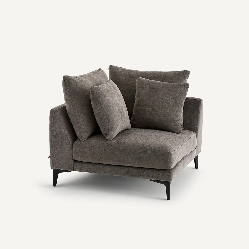 Hoekbank in polyestermix, MODERNISTE, ontwerp Emmanuel Gallina