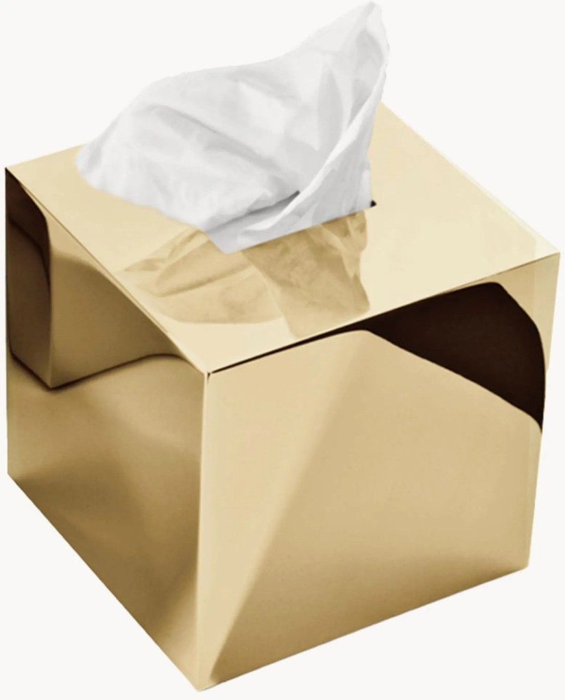 Kosmetische tissuesdoos Clara in goudkleur