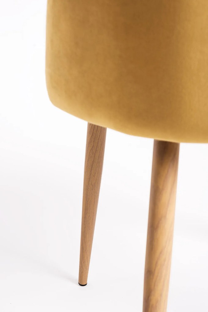 Set 4 fluwelen Vint Stoelen
