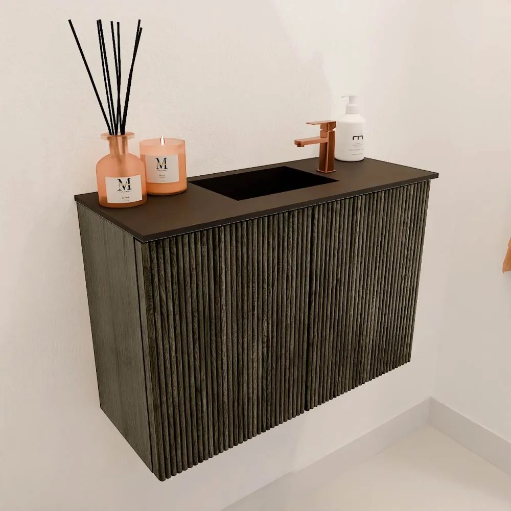 Mondiaz Joya 60cm toiletmeubel shadow met wastafel faye midden 1 kraangat urban