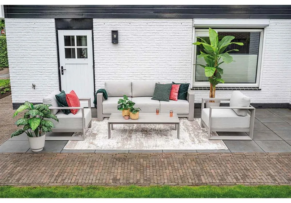 Garden Impressions Malakka loungeset 3 - delig taupe/valley sand