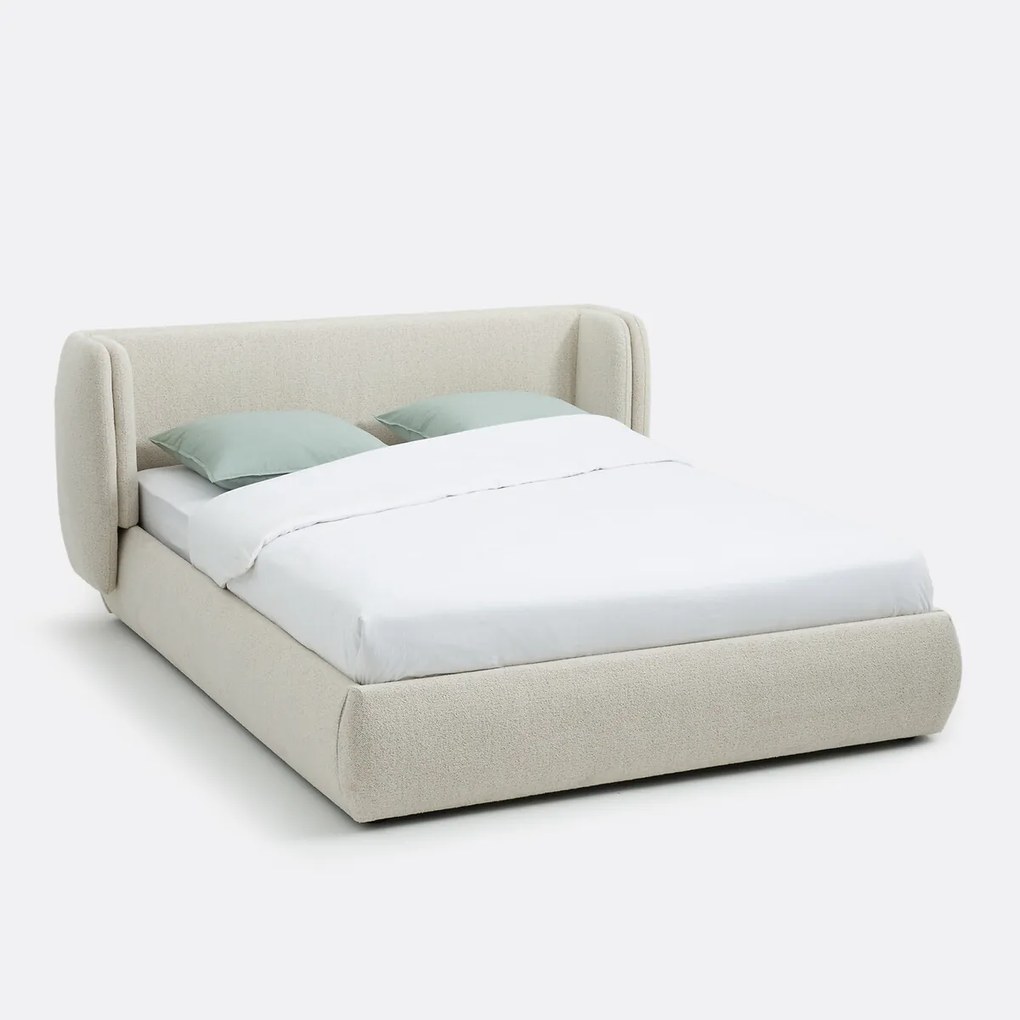 Bed in bouclé met boxspring, Meridiano