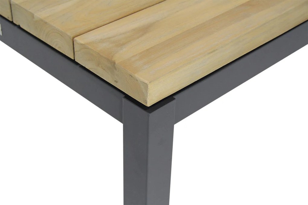 Stoel en Bank Loungeset Aluminium/teak Grijs 4 personen 4 Seasons Outdoor Capitol/Riviera