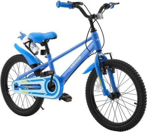 VEVOR Kids' 20-inch racefiets voor kinderen van 7-13 jaar met standaard, blauw, kinderfiets voor jongens en meisjes, frame van koolstofstaal, BMX-stijl, dubbele remmen, verstelbaar zadel en stuur, bekerhouder