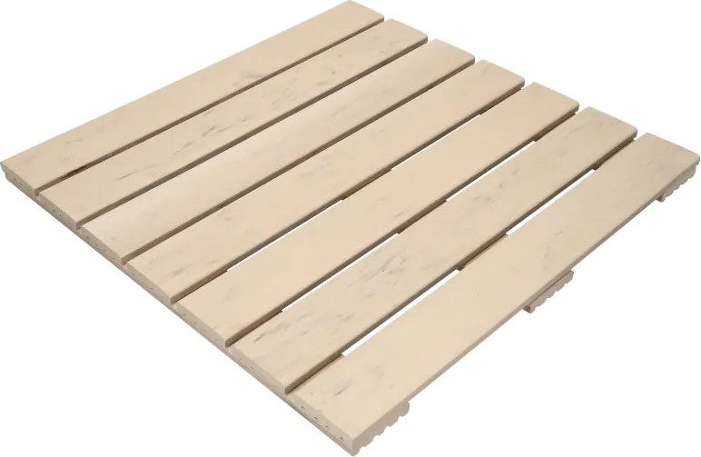 Terrastegel composiet 50 x 50 cm steengrijs gevlamd FSC (24 mm) massief