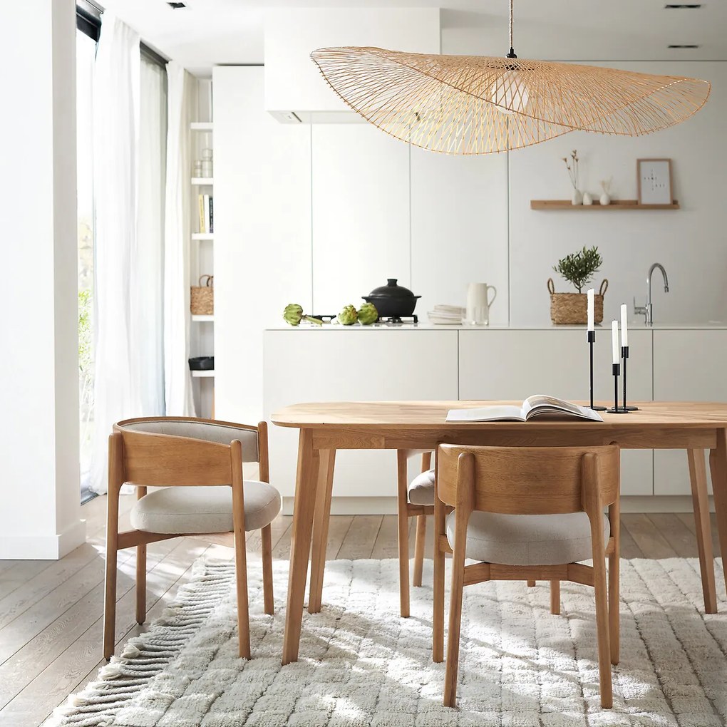 Eettafel, massief eiken, 6 couverts, Dalmar