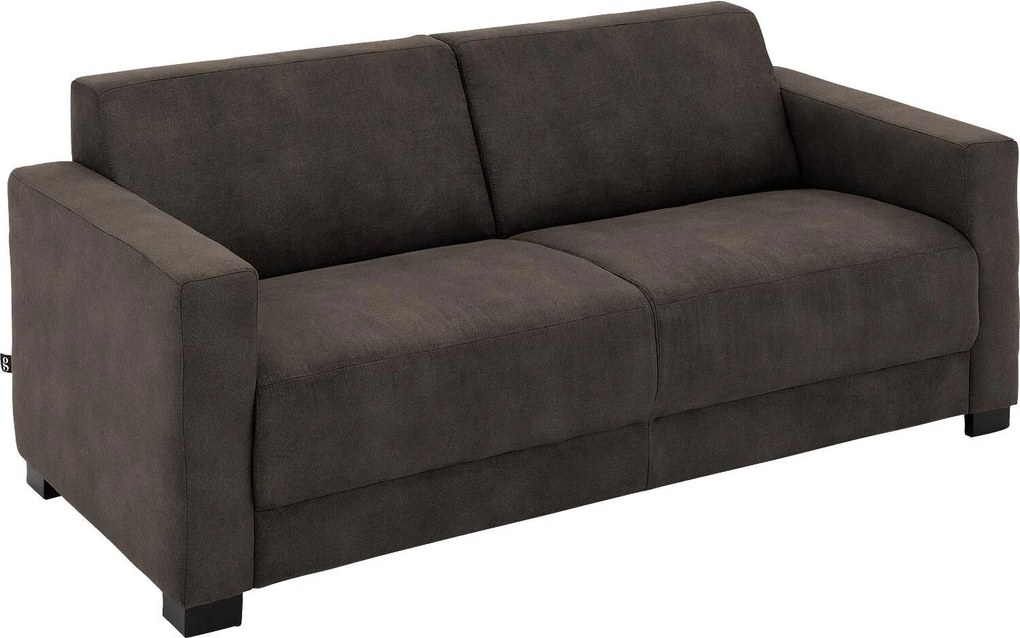 Goossens  My Style donkerbruin, microvezel, 2,5-zits, stijlvol landelijk