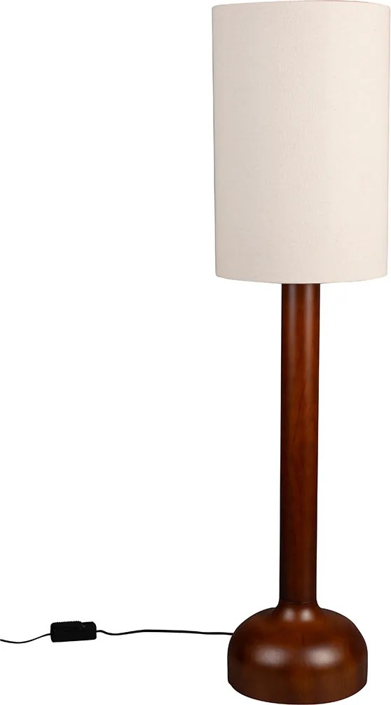 Dutchbone Jones Retro Design Vloerlamp Walnoot