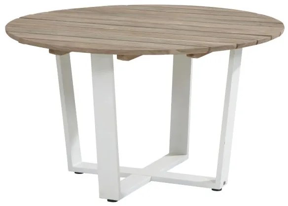 4 Seasons Outdoor | Piazza diningset cricket tafel rond  Tuintafel    houtkleur weerbestendig