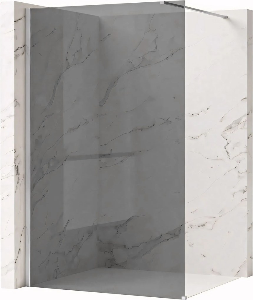 Walk-in douchewand Rea Flexi Grey / Chrome 80