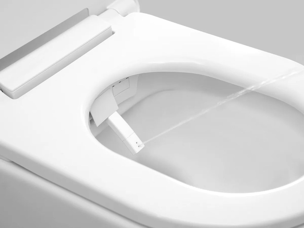 Clou Clever douche wc met turboflush en softclose zitting wit glans