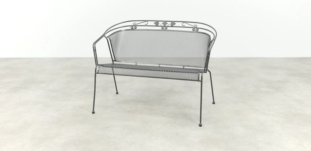 Royal Garden Elegance strekmetaal 2-zits tuinbank - Antraciet