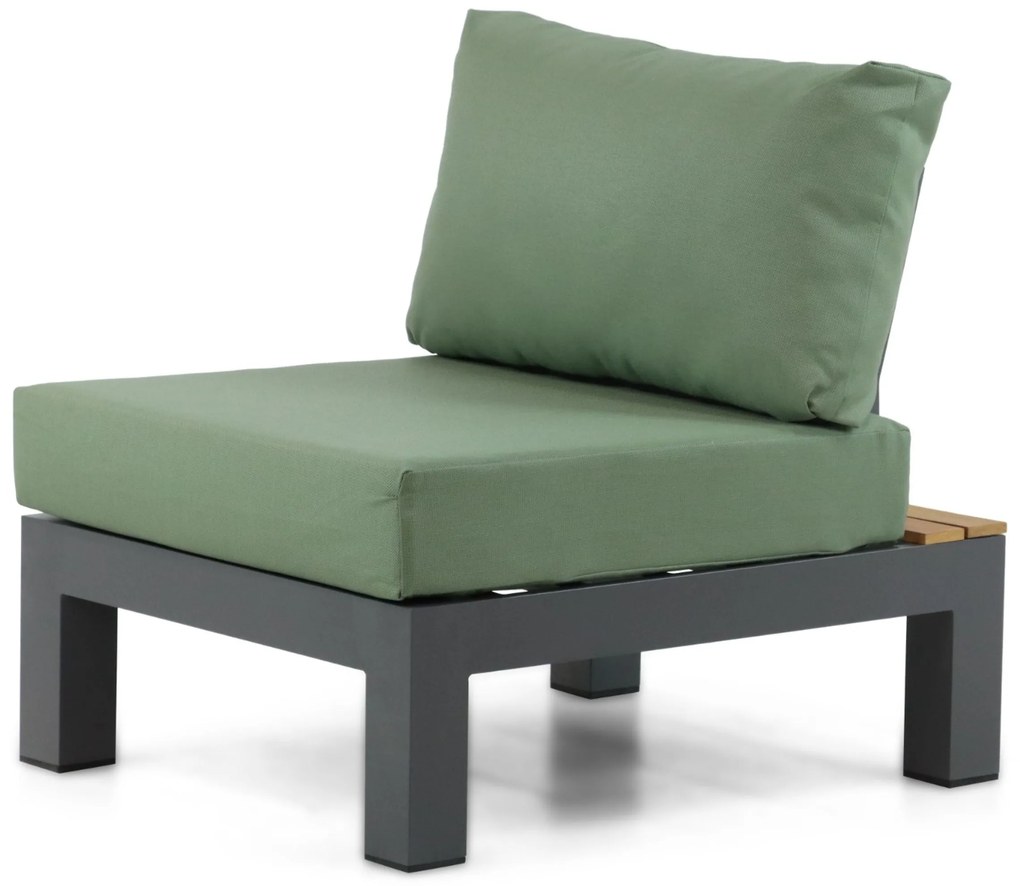 Loungeset 6 personen Aluminium/Teak Grijs Lifestyle Garden Furniture Vittoria