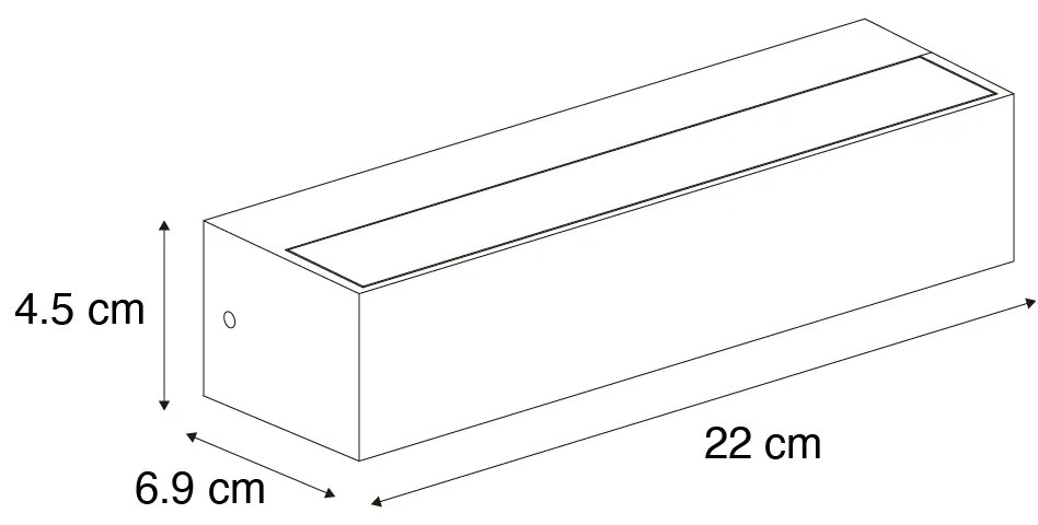 Industriële wandlamp roestbruin incl. LED IP65 - Steph