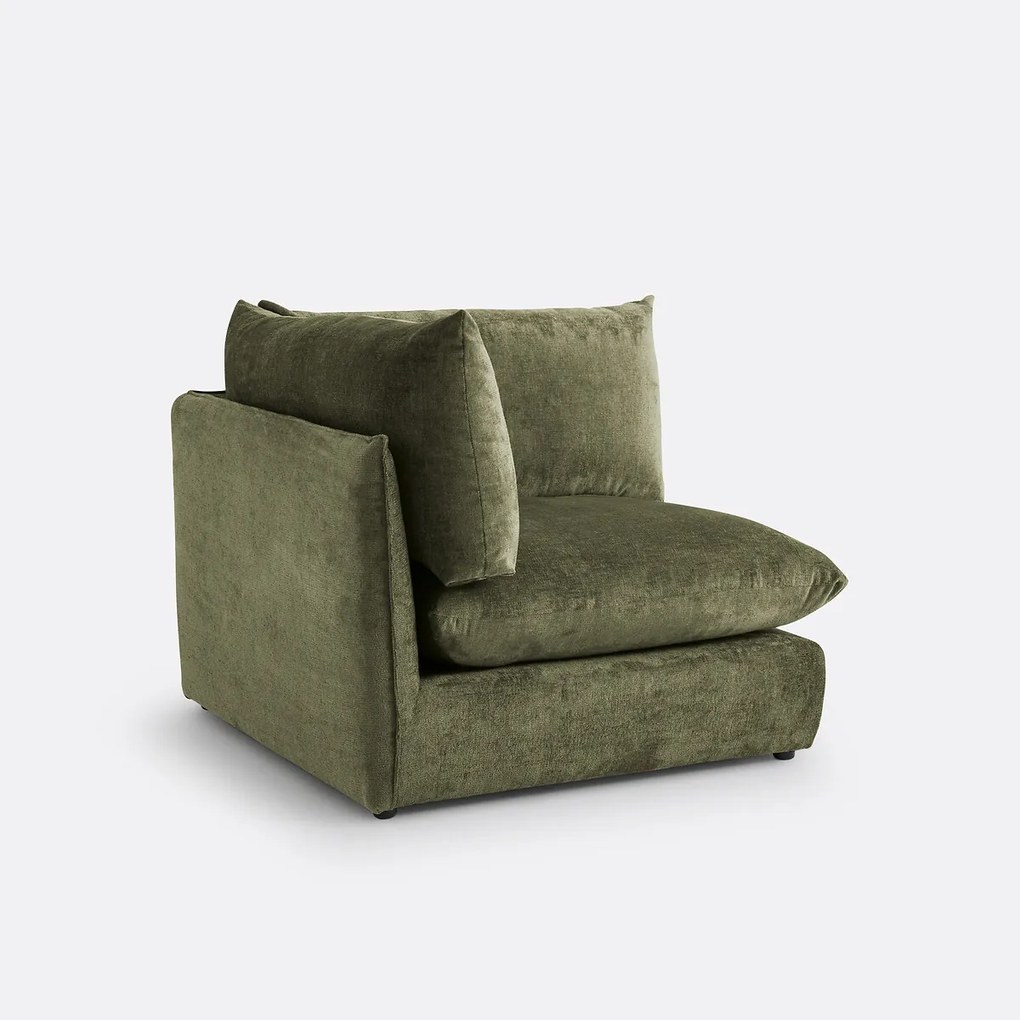 Modulaire hoekzetel, in structuurfluweel, Malo