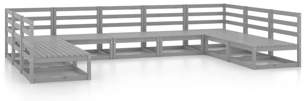 vidaXL 9-delige Loungeset massief grenenhout